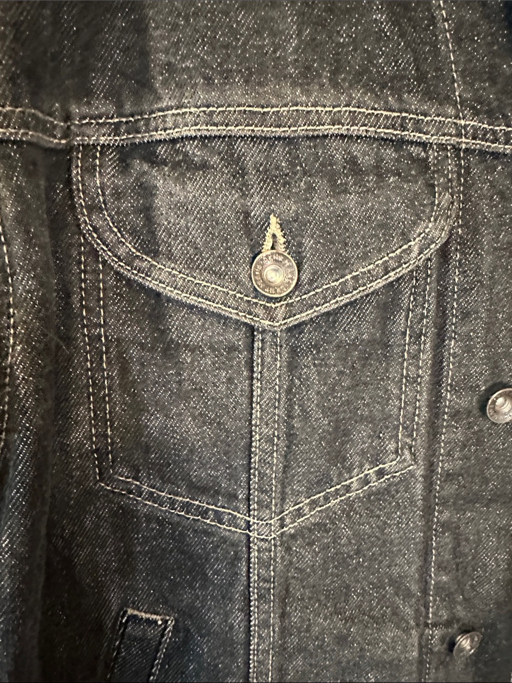 Vintage DKNY The Official Uniform of NY Dark blue Washed Denim Trucker Jacket - Picture 3 of 3